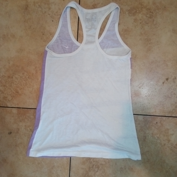 Nike Dri-Fit Loose Fit Purple & White Tank Top - Picture 2 of 3